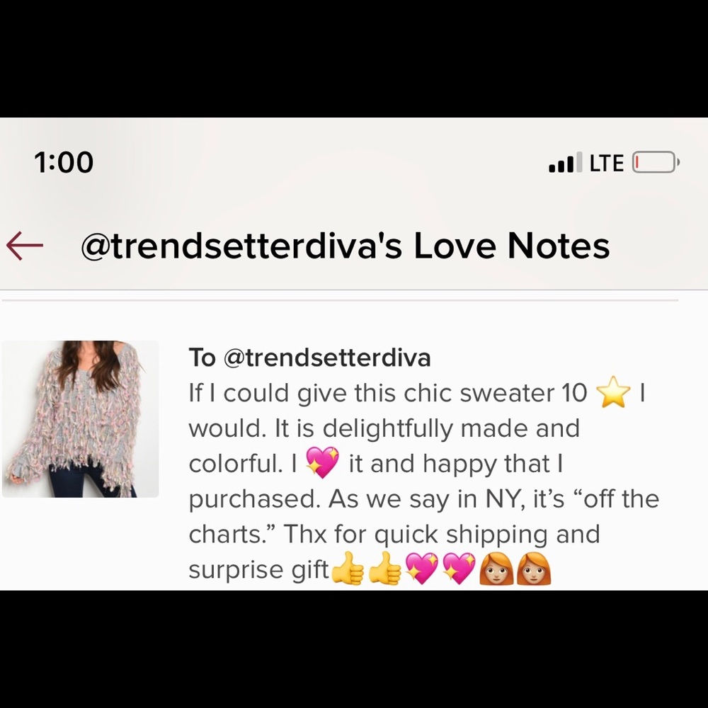 LAST 1! UNICORN RAINBOW FRINGE SWEATER TOP - Picture 3 of 8